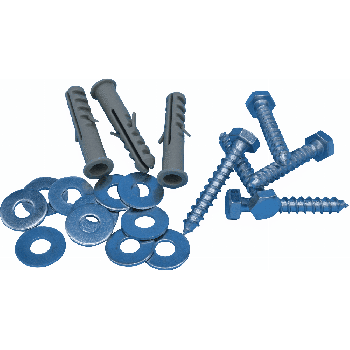 Blake M8x50mm Coach Bolt, M10 Rimmed Plug, Washer - 50 Pack