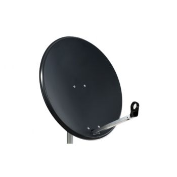Tower 60/66cm Steel 'Easy Click' Satellite Dish - Anthracite