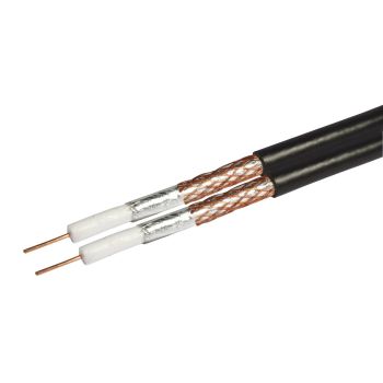 Labgear 'Shotgun' .65mm Twin Coaxial Cable: 250m Black